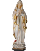 Drevené sochy panny Márie na predaj z prírodného dreva alebo maľované.